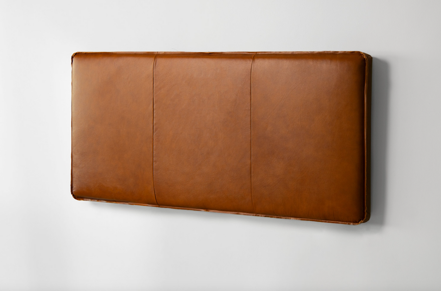 Hanging leather headboard