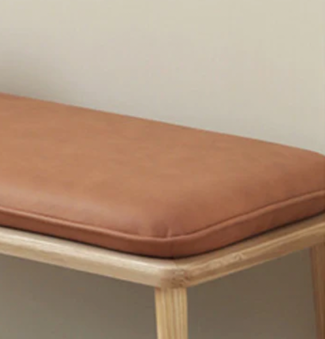 Custom genuine leather replacement cushion cover . window cushion cover, Ideal for benches, mid-century chairs, Leather Bench Cushion