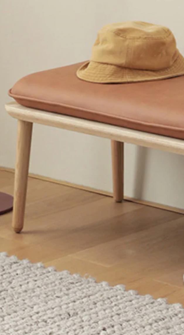 Custom genuine leather replacement cushion cover . window cushion cover, Ideal for benches, mid-century chairs, Leather Bench Cushion